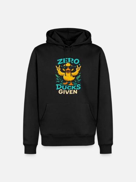Zero Ducks Given Duck Theme Fun - Men’s Premium Organic Hoodie - black