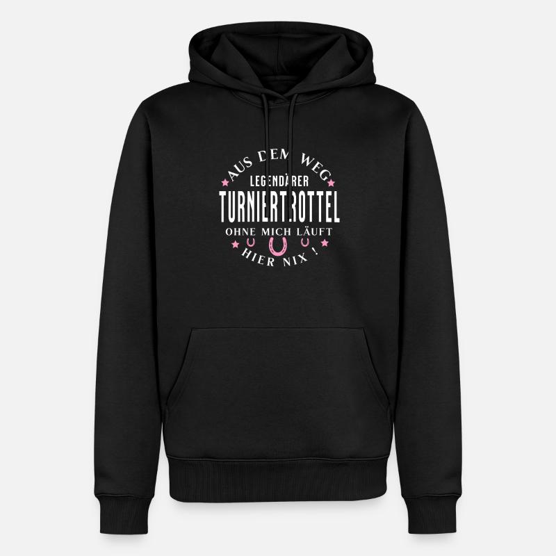Legendärer Turniertrottel - Männer Premium Bio Hoodie - Schwarz