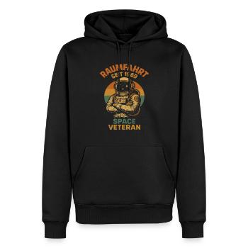 Raumfahrt Seit 1969 Space Veteran - Männer Premium Bio Hoodie - Schwarz - Vorne - Nico (187cm)
