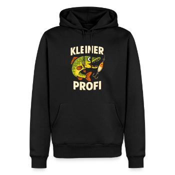 Petite tenue de pêcheur drôle professionnel - Sweat à capuche Premium bio Homme - noir - Devant - Nico (187cm)