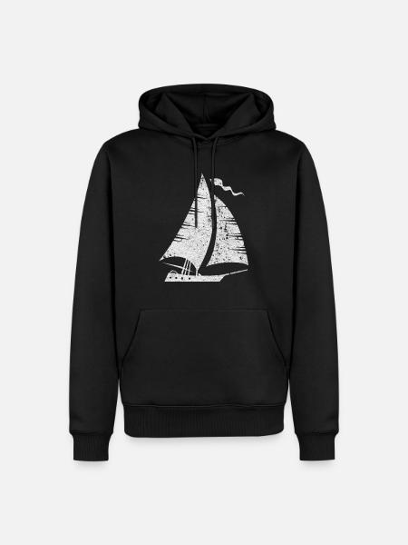 Sailboat Sailing Sailor - Men’s Premium Organic Hoodie - black