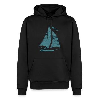 Segelboot Segeln Segler - Männer Premium Bio Hoodie - Schwarz - Vorne - Nico (187cm)