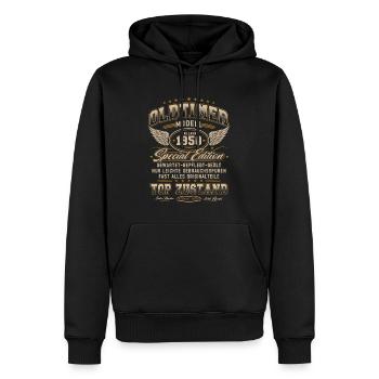 Oldtimer Baujahr 1950 Jahrgang Geburtstag Geschenk - Männer Premium Bio Hoodie - Schwarz - Vorne - Nico (187cm)