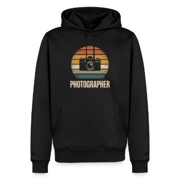 Fotograf Spiegelreflexkamera Fotografieren - Männer Premium Bio Hoodie - Schwarz - Vorne - Nico (187cm)