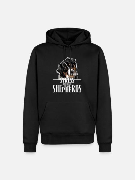 AUSTRALIAN SHEPHERD Spruch Wilsigns Aussie Hunde - Männer Premium Bio Hoodie - Schwarz