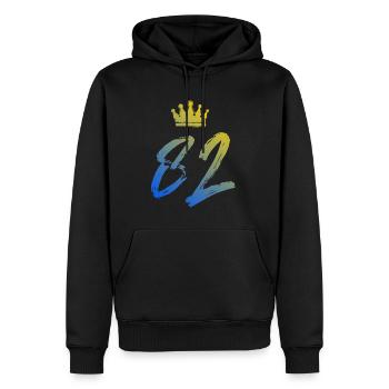 82 Couronne numérique - Sweat à capuche Premium bio Homme - noir - Devant - Nico (187cm)