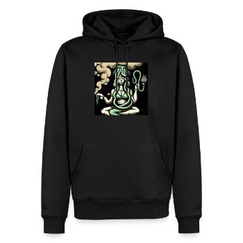 Chiller Medusa par AlphaYankee - Sweat à capuche Premium bio Homme - noir - Devant - Nico (187cm)