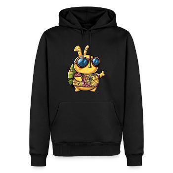 Schnecke Lustig Sommer - Männer Premium Bio Hoodie - Schwarz - Vorne - Nico (187cm)