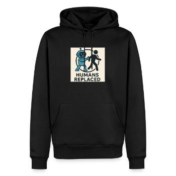 IA vs Humans 1 - Sweat à capuche Premium bio Homme - noir - Devant - Nico (187cm)