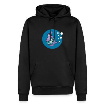 Parpy Fisch - Männer Premium Bio Hoodie - Schwarz - Vorne - Nico (187cm)