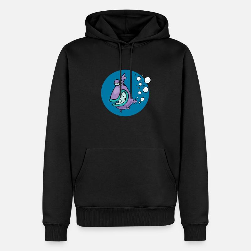 Parpy poisson - Sweat à capuche Premium bio Homme - noir
