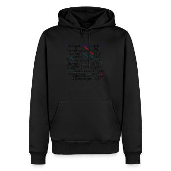 Die Acht Tausende v2.0 - Männer Premium Bio Hoodie - Schwarz - Vorne - Nico (187cm)