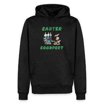 Easter Eggspert - Men’s Premium Organic Hoodie - black - Front - Nico (187cm)