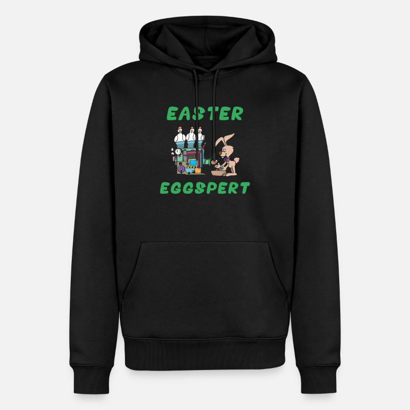 Ostern Eggspert - Männer Premium Bio Hoodie - Schwarz