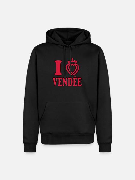 vendée - Sweat à capuche Premium bio Homme - noir
