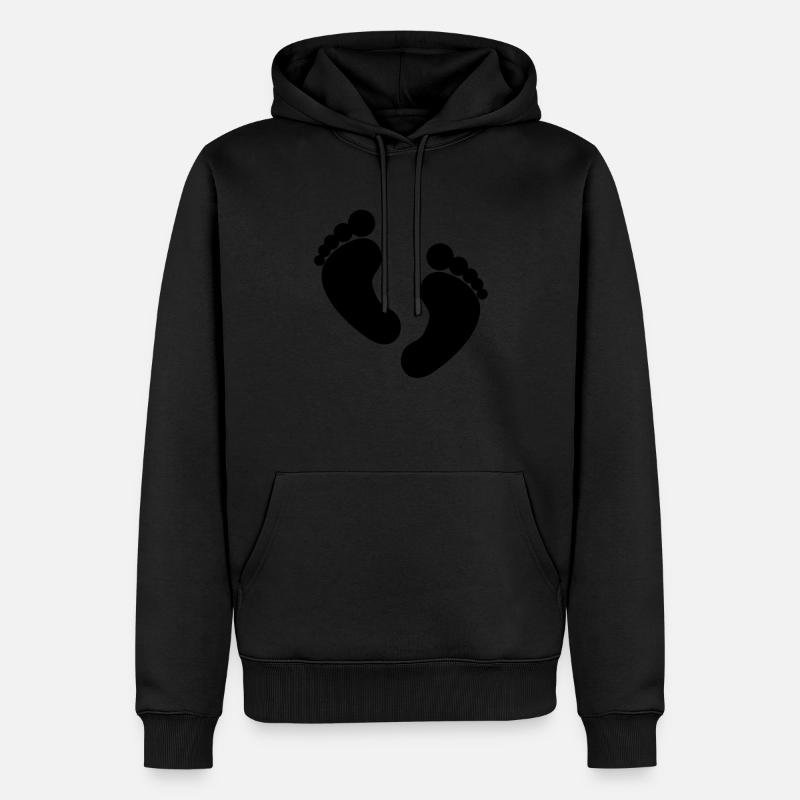 füsse symbol - Männer Premium Bio Hoodie - Schwarz