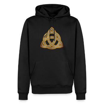 CELTIC KNOT 3 - antique silver gold - Männer Premium Bio Hoodie - Schwarz - Vorne - Nico (187cm)