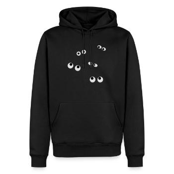 Augen - Sweat à capuche Premium bio Homme - noir - Devant - Nico (187cm)