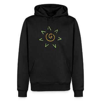 Spirale Sonne Sonnenschein Lustig Ethno Geschenk - Männer Premium Bio Hoodie - Schwarz - Vorne - Nico (187cm)