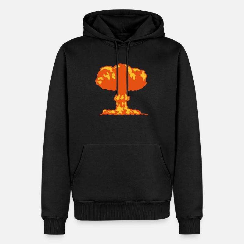 explosion champignon nucleaire atomique - Sweat à capuche Premium bio Homme - noir