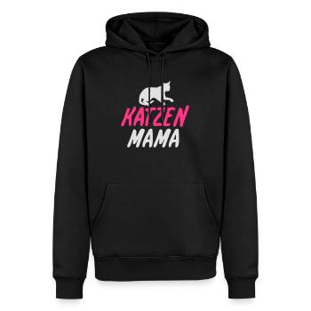 Katzen Mama - katze - Cat Mom - Cats - Männer Premium Bio Hoodie - Schwarz - Vorne - Nico (187cm)