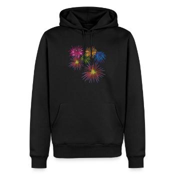 Feuerwerk - Männer Premium Bio Hoodie - Schwarz - Vorne - Nico (187cm)