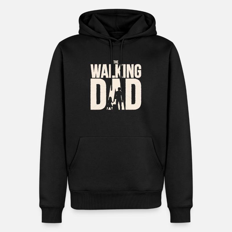 The Walking Dad - Männer Premium Bio Hoodie - Schwarz