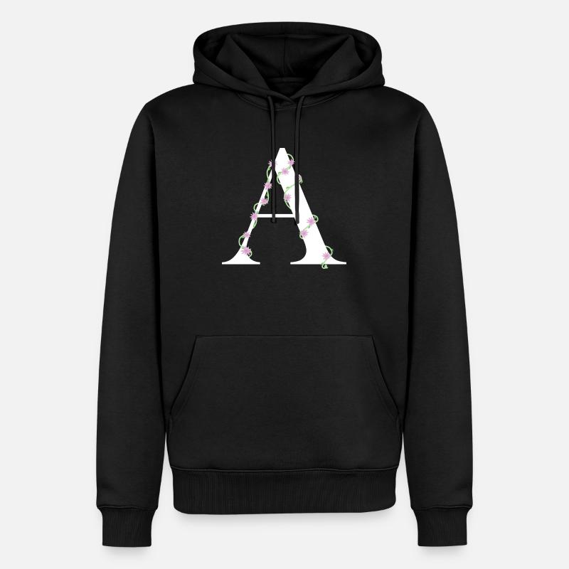 A - Männer Premium Bio Hoodie - Schwarz