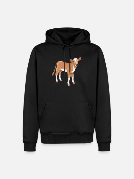 Cute calf - Men’s Premium Organic Hoodie - black