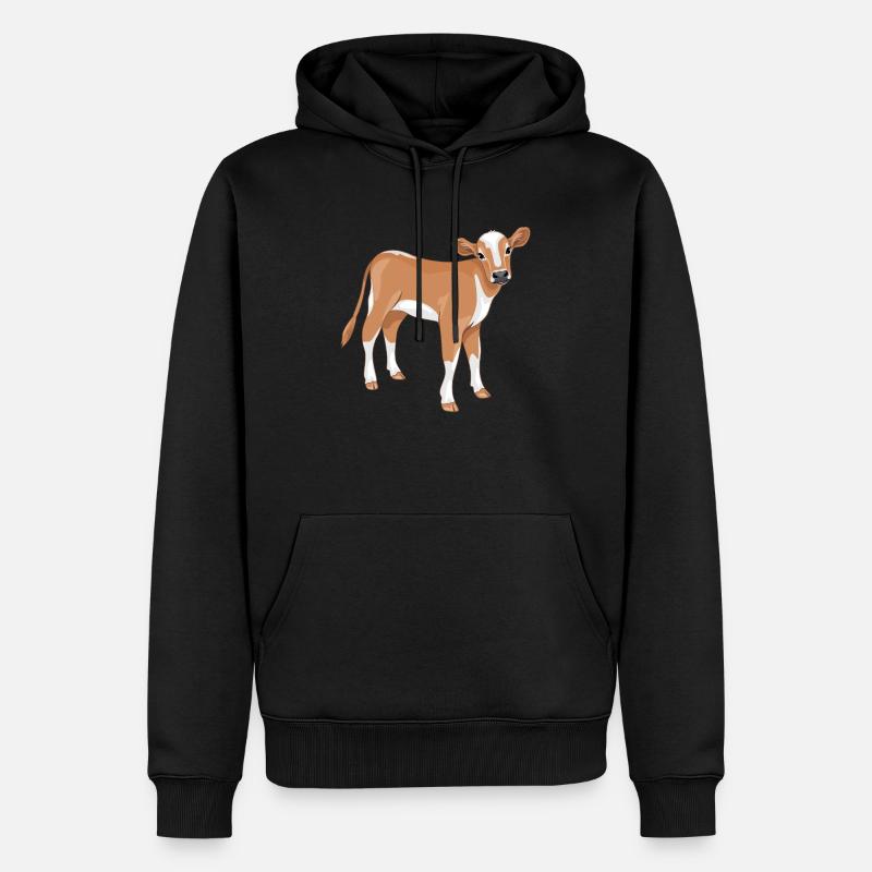 Veau mignon - Sweat à capuche Premium bio Homme - noir