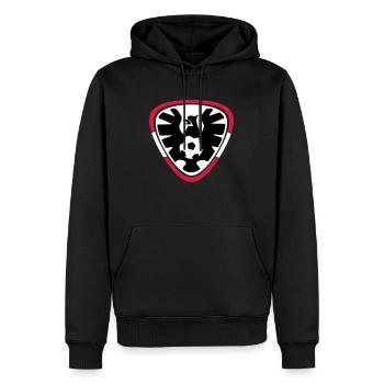 Österreich Fußball Adler - Männer Premium Bio Hoodie - Schwarz - Vorne - Nico (187cm)