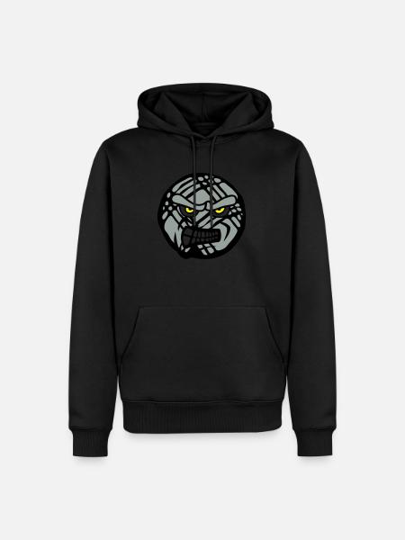 petanque face cartoon feroce - Men’s Premium Organic Hoodie - black
