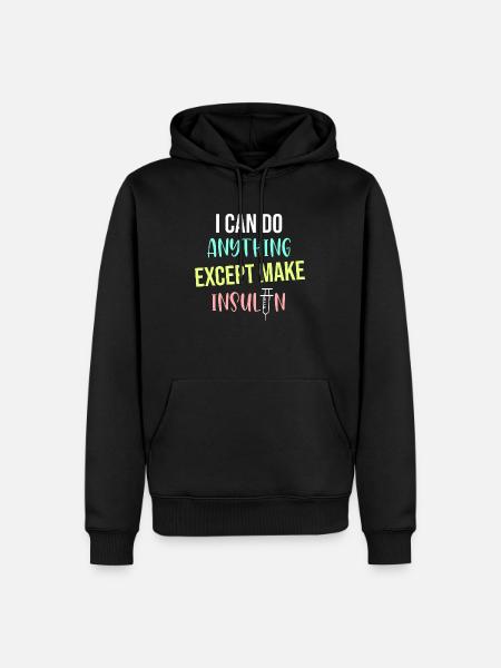 citation d’insuline diabétique - Sweat à capuche Premium bio Homme - noir