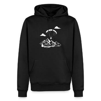 Paragliding over the mountains Paraglider Paraglider - Men’s Premium Organic Hoodie - black - Front - Nico (187cm)