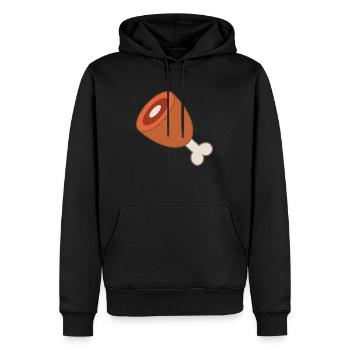Cuisse de viande - Sweat à capuche Premium bio Homme - noir - Devant - Nico (187cm)