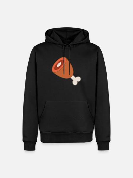 Fleisch Keule - Männer Premium Bio Hoodie - Schwarz