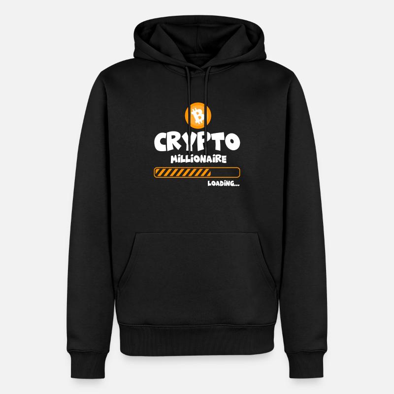 Crypto Millionaire - loading - Männer Premium Bio Hoodie - Schwarz