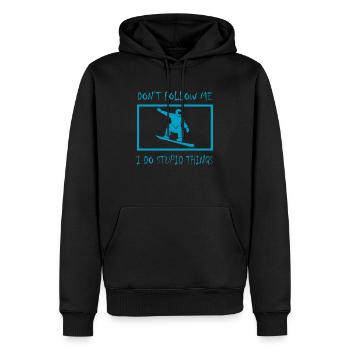 Snowboard Snowboarder - Sweat à capuche Premium bio Homme - noir - Devant - Nico (187cm)