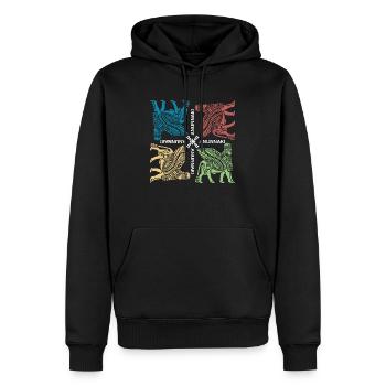 Lamassu Annunaki Mesopotamian mythology - Men’s Premium Organic Hoodie - black - Front - Nico (187cm)