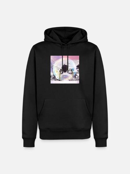 Mädchen im Einkaufszentrum - Männer Premium Bio Hoodie - Schwarz