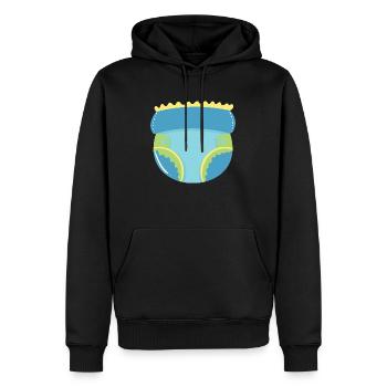 Couche - Sweat à capuche Premium bio Homme - noir - Devant - Nico (187cm)
