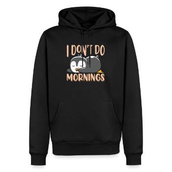 I don't do mornings - Men’s Premium Organic Hoodie - black - Front - Nico (187cm)