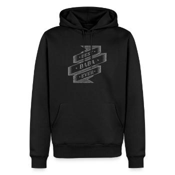 meilleur baba de tous les temps - Sweat à capuche Premium bio Homme - noir - Devant - Nico (187cm)