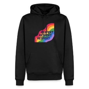 Respekt Pride - Männer Premium Bio Hoodie - Schwarz - Vorne - Nico (187cm)