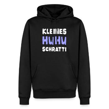 Kleines Huhu Schratti Edition - Männer Premium Bio Hoodie - Schwarz - Vorne - Nico (187cm)