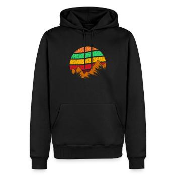 Vagabond - Sweat à capuche Premium bio Homme - noir - Devant - Nico (187cm)