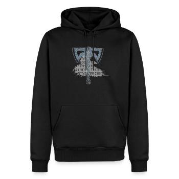 Odin Runen Hammer Viking - Männer Premium Bio Hoodie - Schwarz - Vorne - Nico (187cm)