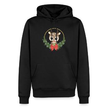 süsses Rentier Weihnachten Rudolf Merry Christmas - Männer Premium Bio Hoodie - Schwarz - Vorne - Nico (187cm)