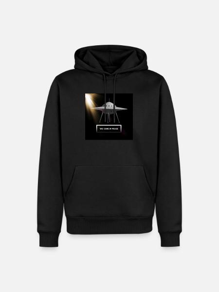We Come in Peace - Men’s Premium Organic Hoodie - black