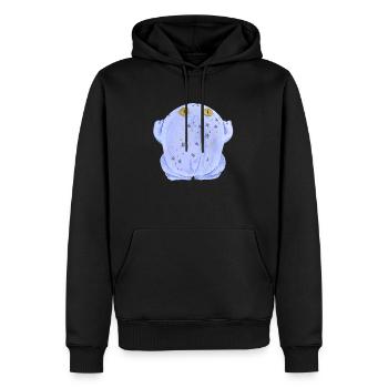 Frosch Kröte in Pastell - Männer Premium Bio Hoodie - Schwarz - Vorne - Nico (187cm)